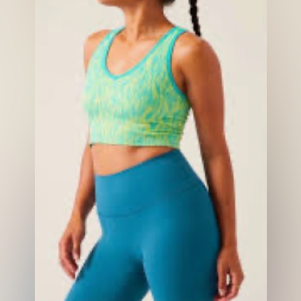 Athleta Aurora Seamless Rib Crop Tank